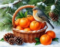 Пазл Мандарины