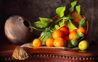 Пазл Мандарины и кувшин