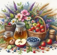 Пазл Мед и ягода