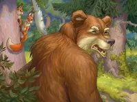 Пазл Медведь и белки