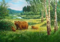 Пазл Медведи