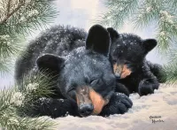 Пазл Медведица и медвежонок