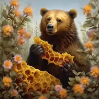Пазл Мишка и соты