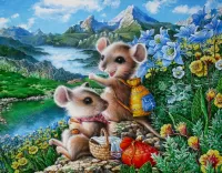 Пазл Мышки путешественники 