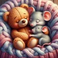 Пазл Мышки спят