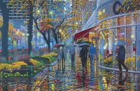 Пазл Misty Autumn Rain in Chicago