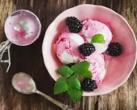 Пазл Мороженое и ежевика 