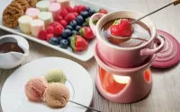 Пазл мороженое и фондю
