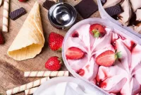 Пазл Мороженое и клубника