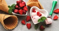 Пазл Мороженое и клубника