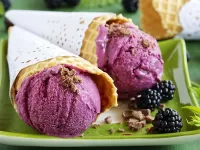 Пазл Мороженое с ежевикой