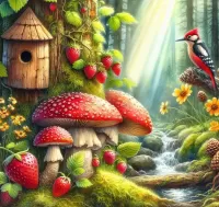 Пазл Мухоморы