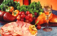 Пазл Мясная нарезка с овощами