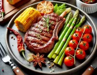 Пазл Мясо и овощи 