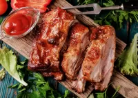 Пазл Мясо и зелень 