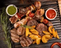 Пазл Мясо на гриле