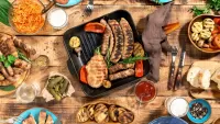 Пазл Мясо на сковороде