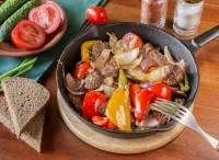 Пазл Мясо с овощами 