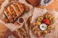 Пазл Мясо с овощами