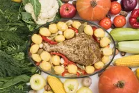 Пазл Мясо с овощами