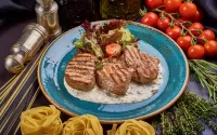 Пазл Мясо с соусом