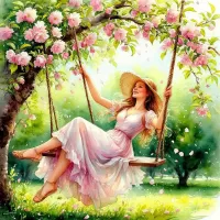 Пазл На качелях