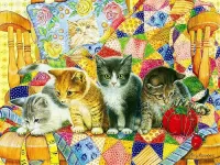 Пазл На лоскутном одеяле