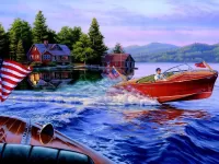 Пазл На моторной лодке