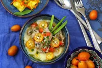 Пазл На синем фоне