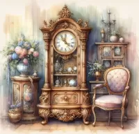 Пазл Напольные часы