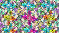 Пазл Нарисованные цветочки