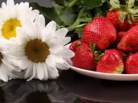 Пазл Натюрморт с клубникой