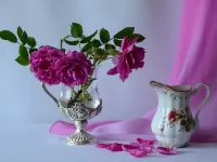 Пазл Розы и фарфоровый кувшин