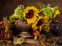 Пазл Натюрморт с подсолнухами