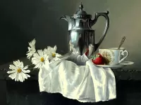 Пазл Натюрморт с ромашками 