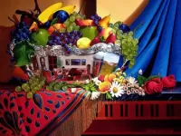 Пазл Натюрморт с фруктами