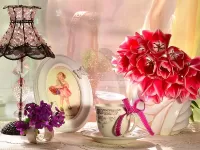 Пазл Натюрморт с тюльпанами