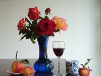 Пазл Натюрморт с розами 