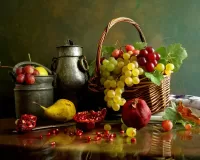 Пазл Натюрморт с виноградом