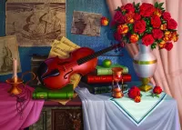 Пазл Натюрморт со скрипкой
