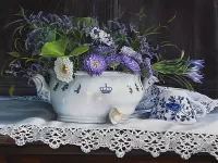 Пазл Натюрморт с астрами
