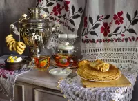 Пазл Натюрморт с блинами