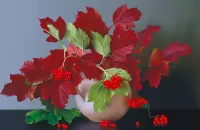 Пазл Натюрморт с калиной