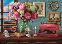 Пазл Натюрморт с книгами