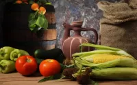 Пазл Натюрморт с кукурузой