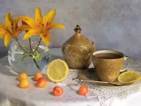 Пазл Натюрморт с лилией