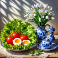 Пазл Натюрморт с овощами