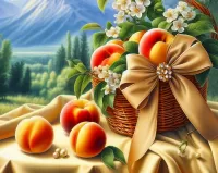Пазл Натюрморт с персиками 