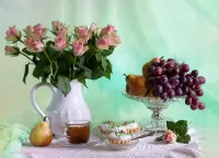 Пазл Натюрморт с розами