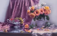 Пазл Натюрморт с розами